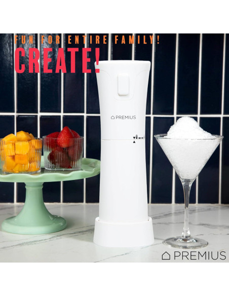 Máquina de Hielo Raspado PREMIUS - Inalámbrica, Ligera, Blanco
