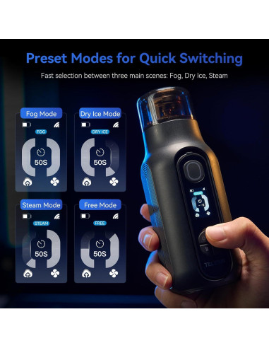 Máquina de Niebla TELESIN C40 Portátil 40W con Control Remoto