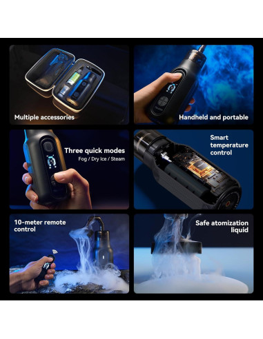 Máquina de Niebla TELESIN C40 Portátil 40W con Control Remoto