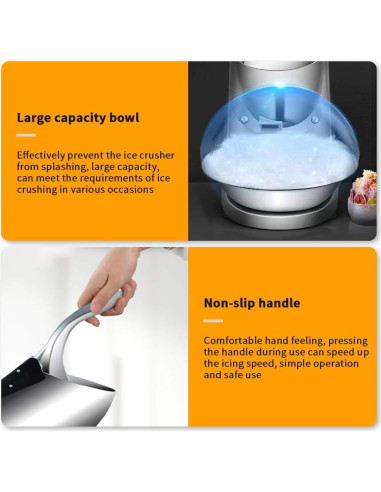 Máquina de Hielo Raspado Greatrue 380W 130kg/h Azul