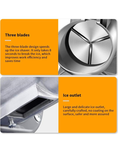 Máquina de Hielo Raspado Greatrue 380W 130kg/h Azul