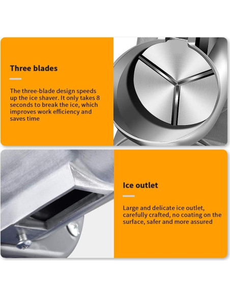 Máquina de Hielo Raspado Greatrue 380W 130kg/h Azul Máquina de Hielo Raspado Greatrue 380W 130kg/h Azul