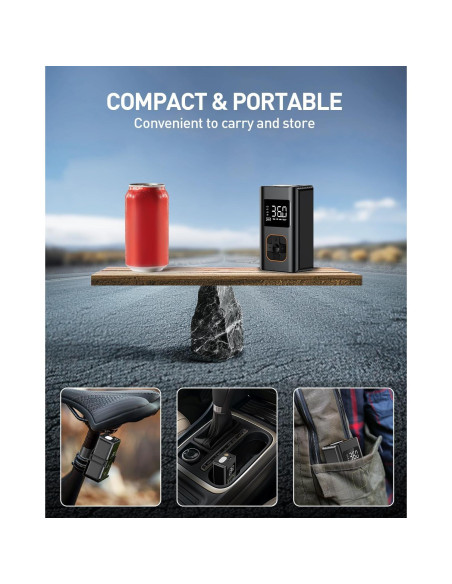 Compresor de Aire MEUCI 150 PSI Portátil Inalámbrico