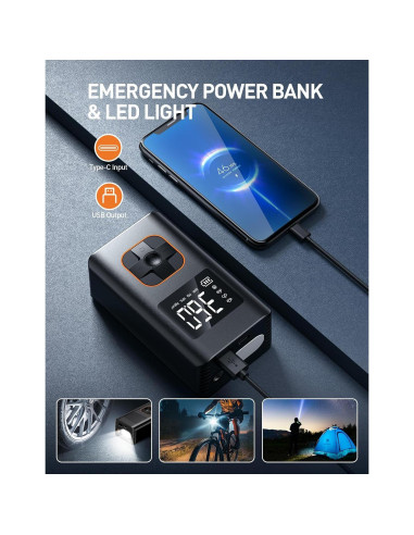 Compresor de Aire MEUCI 150 PSI Portátil Inalámbrico