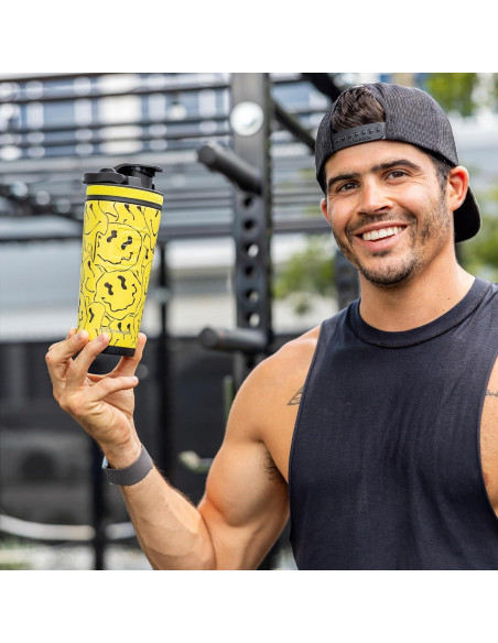 Botella Agitadora Acero Inoxidable Ice Shaker 770ml Aislada