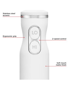 Batidora de Inmersión Chefman 300W 2 Velocidades Marfil 2