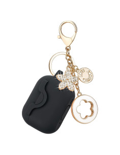 Funda de silicona VOTILE para AirPods Pro 2 - Negro con llavero