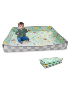 Infantino Tapete de Espuma Plegable Doble Cara 150x150 cm