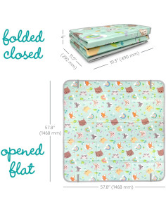 Infantino Tapete de Espuma Plegable Doble Cara 150x150 cm 2