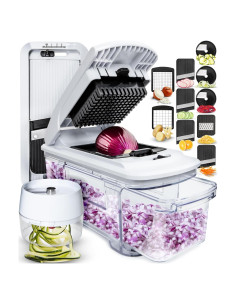 Cortador Mandolina 6 en 1 Fullstar Negro/Blanco - Rallador y Espiralizador