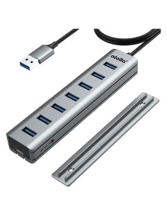 Hub USB 3.0 Ruiwei de 7 Puertos con Riel Deslizante