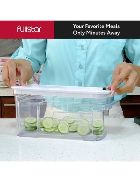 Cortador Mandolina 6 en 1 Fullstar Negro/Blanco - Rallador y Espiralizador