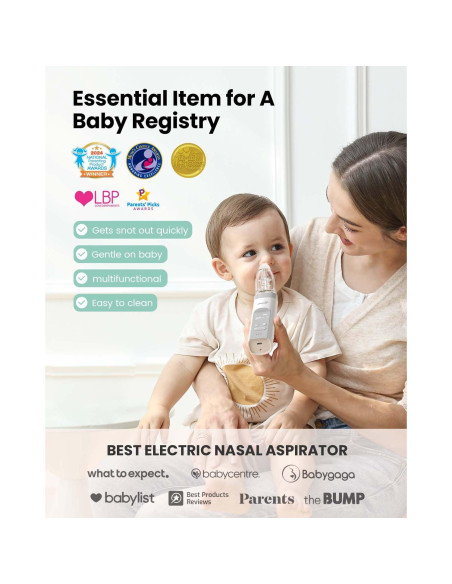 Aspirador Nasal Eléctrico GROWNSY para Bebés - Succión Potente