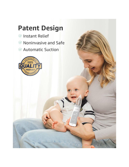 Aspirador Nasal Eléctrico GROWNSY para Bebés - Succión Potente