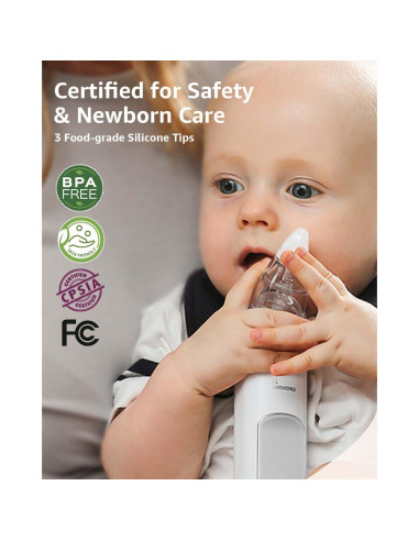 Aspirador Nasal Eléctrico GROWNSY para Bebés - Succión Potente