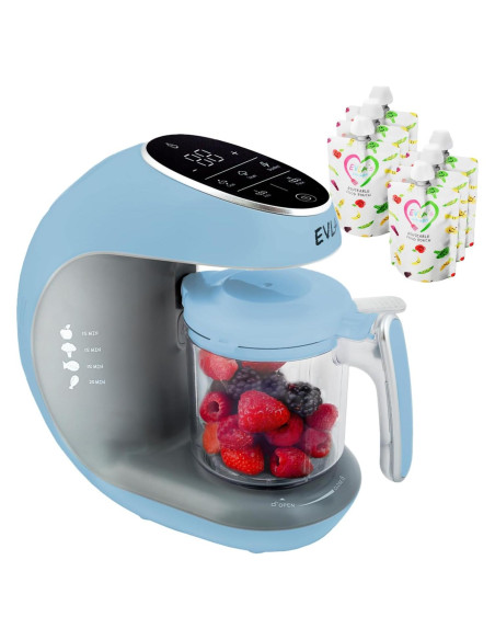 Procesador de Alimentos para Bebés EVLA'S, Licuadora y Vaporera Procesador de Alimentos para Bebés EVLA'S, Licuadora y Vaporera