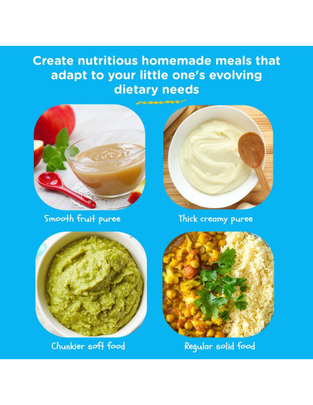 Procesador de Alimentos para Bebés EVLA'S, Licuadora y Vaporera Procesador de Alimentos para Bebés EVLA'S, Licuadora y Vaporera