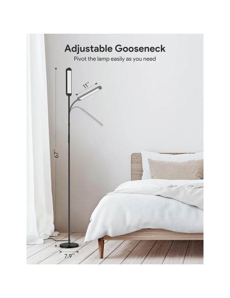 Lámpara de Pie LED MediAcous ME-FL01 5 Colores y Brillo