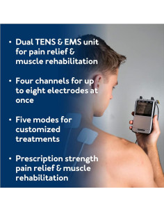 Unidad TENS y EMS Roscoe Medical 4 Canales Alivio Dolor 2