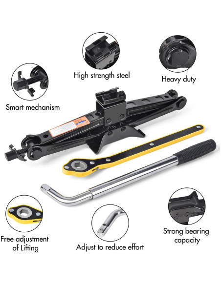 Kit de Gato de Coche Gurduenon 2T Tijera Universal