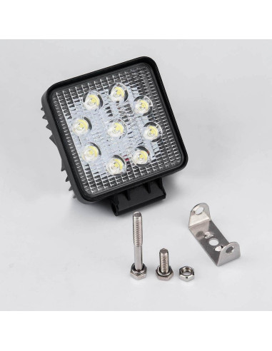 LEMIL Luz de Trabajo LED 27W Cuadrada 12V IP67