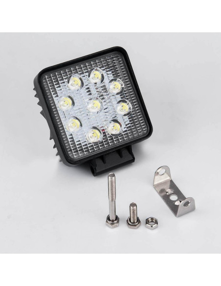 LEMIL Luz de Trabajo LED 27W Cuadrada 12V IP67
