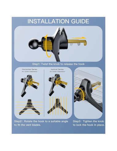 Clip Universal para Ventilación ZEEHOO para Coche 17 mm