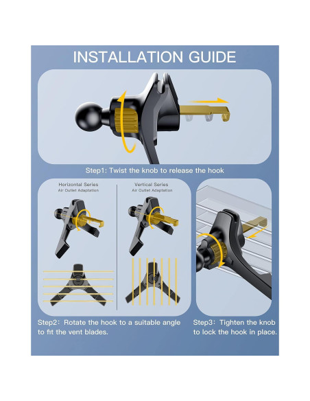 Clip Universal para Ventilación ZEEHOO para Coche 17 mm