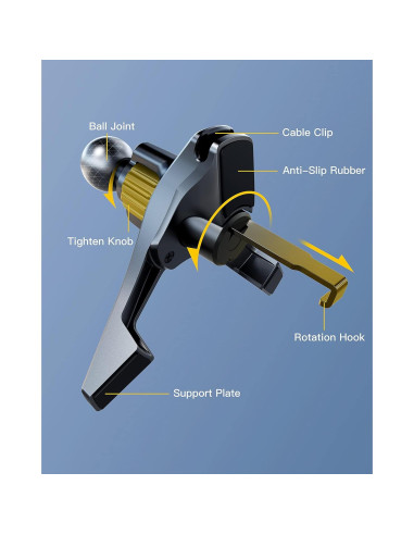 Clip Universal para Ventilación ZEEHOO para Coche 17 mm