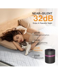 Purificador de Aire HEPA MEGAWISE 8W para Humo y Polvo 2