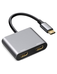 Adaptador USB C a Doble HDMI 4K 60Hz AKWOR para MacBook