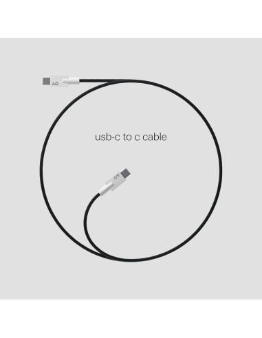 Cable Textil USB-C a USB-C Teenage Engineering 75 cm Negro