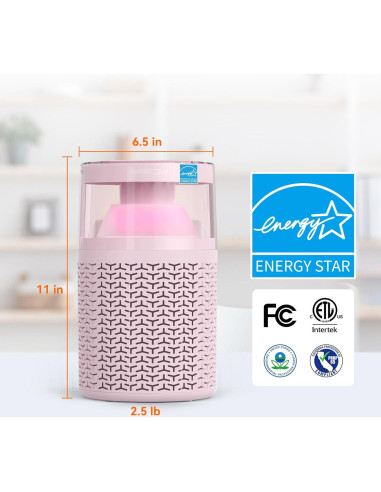 Purificador de Aire AIRROMI A2002 Rosa 61 m Filtro Carbón