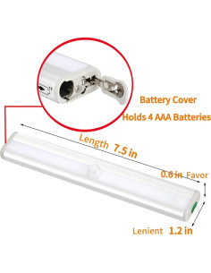 Luz LED de Paso con Sensor AUTIDEFY, Paquete de 2, 19cm 2