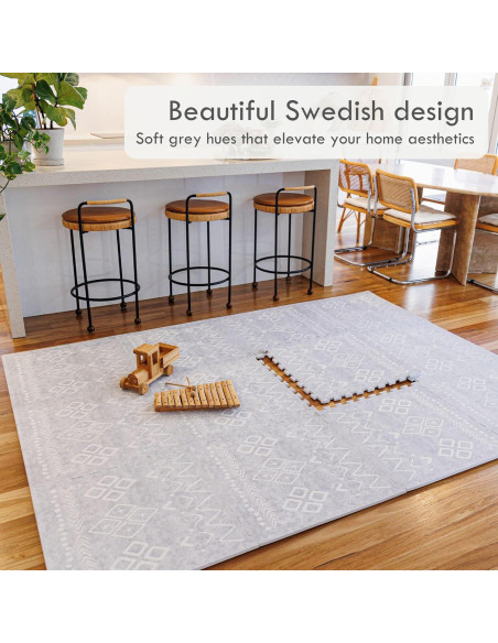 Alfombra de Juego Lillefolk 182x243 cm Gris No Tóxica Alfombra de Juego Lillefolk 182x243 cm Gris No Tóxica