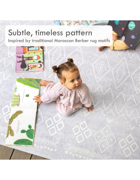 Alfombra de Juego Lillefolk 182x243 cm Gris No Tóxica Alfombra de Juego Lillefolk 182x243 cm Gris No Tóxica