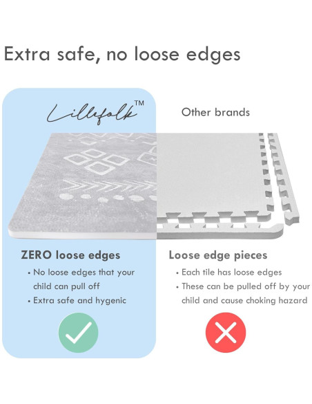 Alfombra de Juego Lillefolk 182x243 cm Gris No Tóxica Alfombra de Juego Lillefolk 182x243 cm Gris No Tóxica