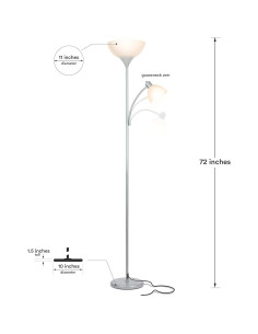 Lámpara de pie Brightech Sky Dome Plus LED regulable Plata 2