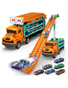 Camión Transportador BainGesk con Pista y 6 Coches 85 cm