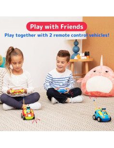 Coches RC Prextex - Paquete de 2 Policías y Carreras 2