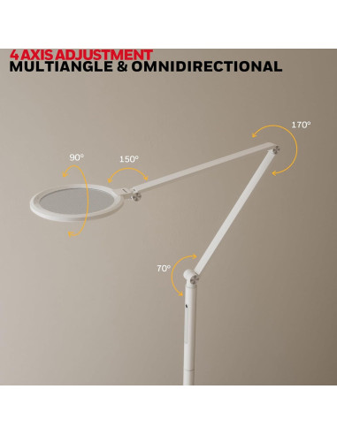 Lámpara de Pie LED Honeywell F01WT Regulable con Control Remoto