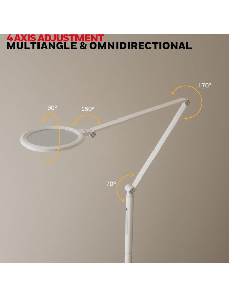 Lámpara de Pie LED Honeywell F01WT Regulable con Control Remoto