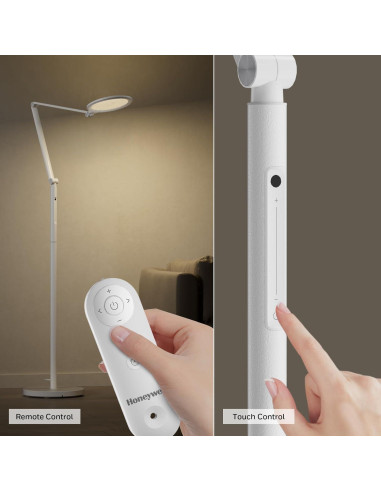 Lámpara de Pie LED Honeywell F01WT Regulable con Control Remoto
