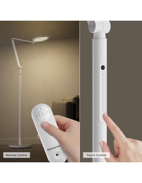 Lámpara de Pie LED Honeywell F01WT Regulable con Control Remoto