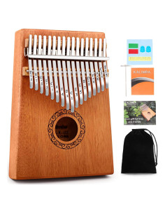 Kalimba YUNDIE 17 Teclas Marrón con Martillo y Guía