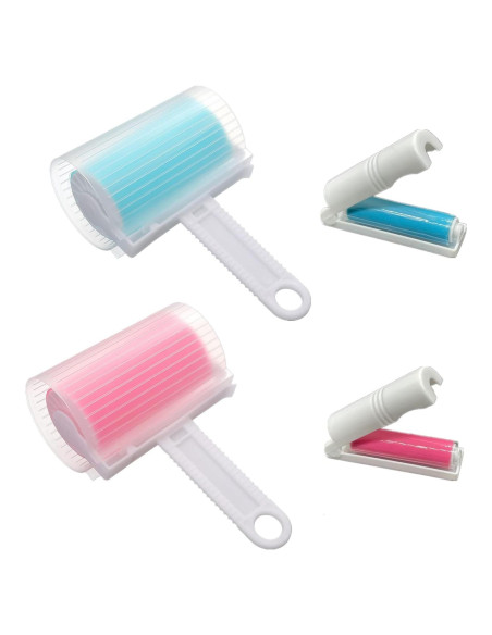 Paquete de 4 Rodillos Adhesivos Reutilizables Accfore para Pelusa