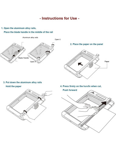 Cortadora Rotativa Jielisi A4 3 en 1 con 3 Cuchillas