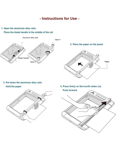 Cortadora Rotativa Jielisi A4 3 en 1 con 3 Cuchillas