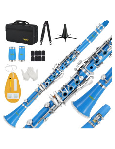 Clarinete Bb VANPHY para principiantes 17 llaves azul