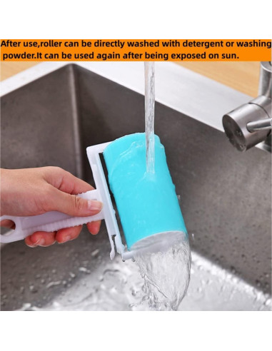 Paquete de 4 Rodillos Adhesivos Reutilizables Accfore para Pelusa